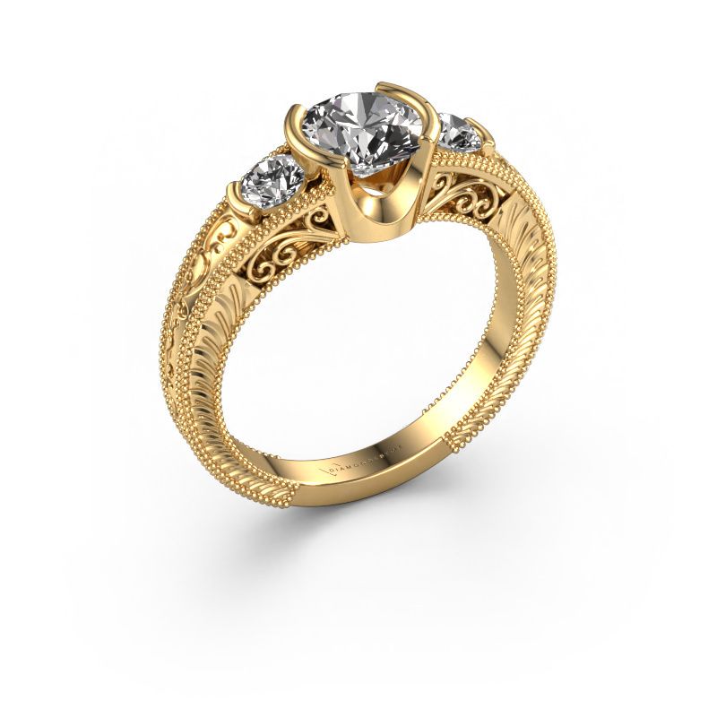 Löftesring Tasia 585 gult guld diamant 1.360 crt