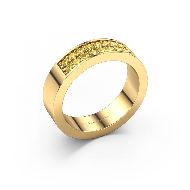 Bague superposable Catharina 5 585 or jaune saphir jaune 1.7 mm