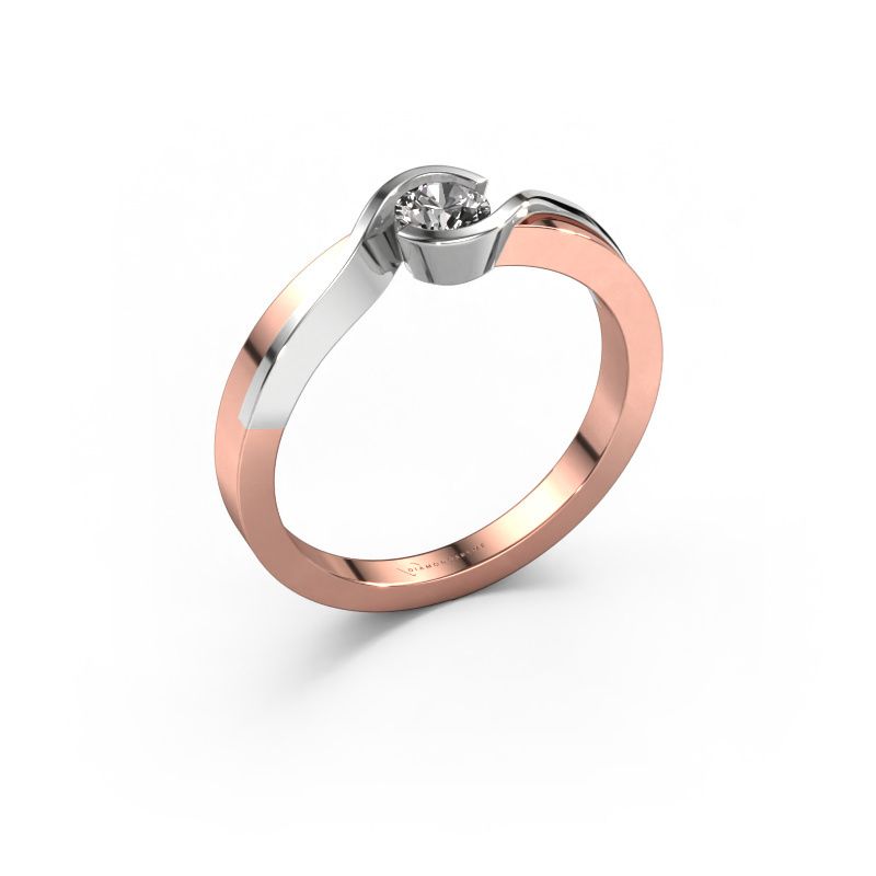 Ring Lola 585 rose gold lab-grown diamond 0.25 crt
