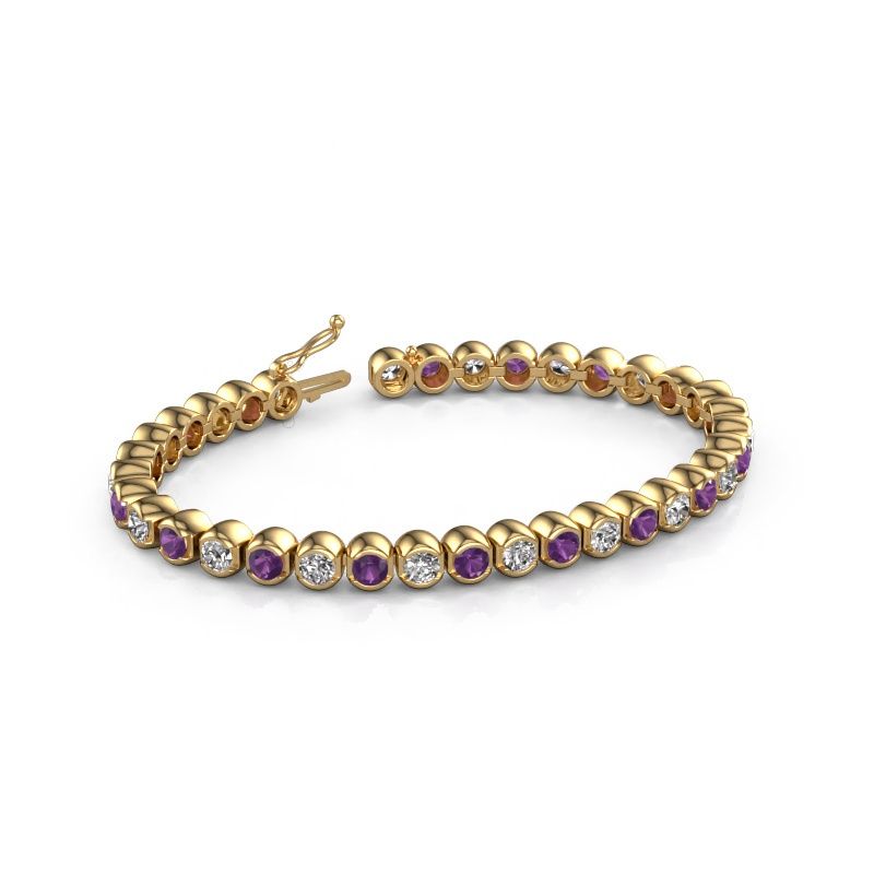 Tennis bracelet Bianca 4 mm 585 gold amethyst 4 mm