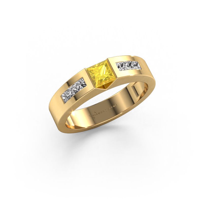 Verlobungsring Arlena 2 585 Gold Gelb Saphir 4 mm