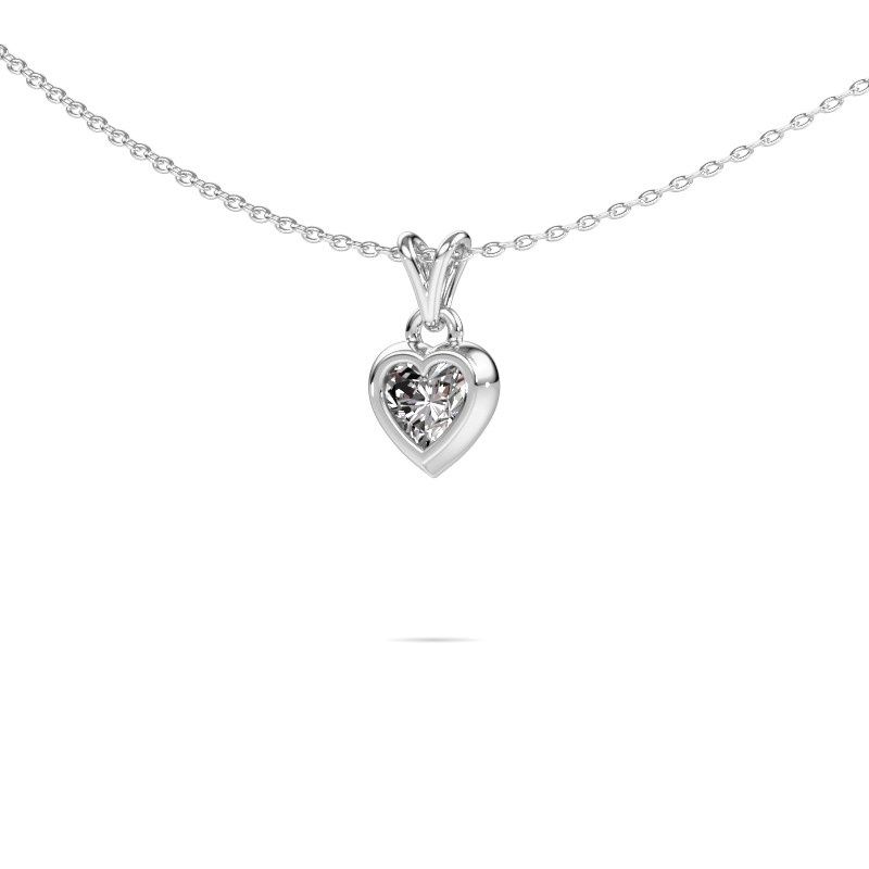 Pendentif Charlotte Heart 585 or blanc diamant 0.50 crt