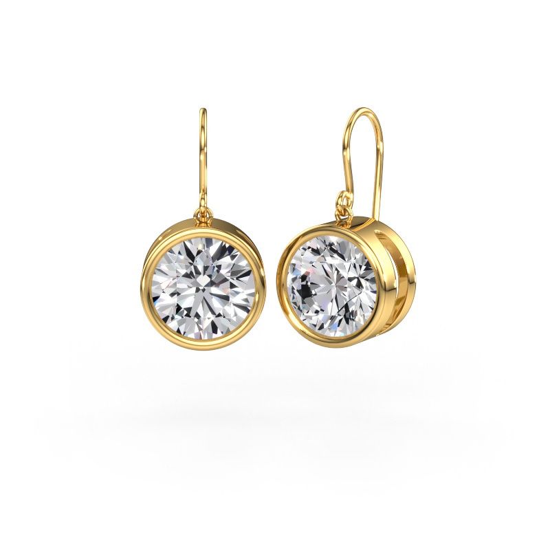 Earrings Lavon RND 585 gold lab grown diamond 10.00 crt
