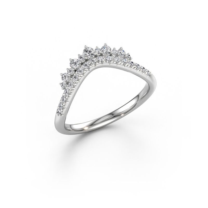 Vorsteckring Nica B 950 Platin Diamant 0.282 crt