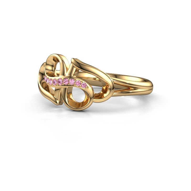Image of Ring Rowie 585 gold pink sapphire 0.9 mm