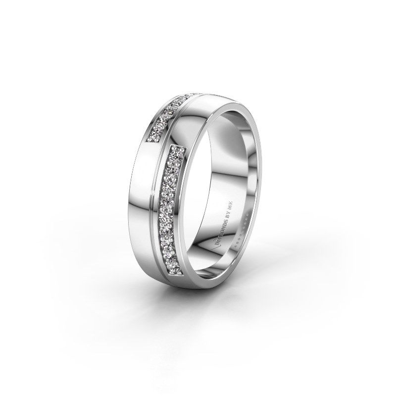 Image of Wedding ring WH0213L26AP<br/>585 white gold ±6x1.7 mm<br/>Lab-grown diamond