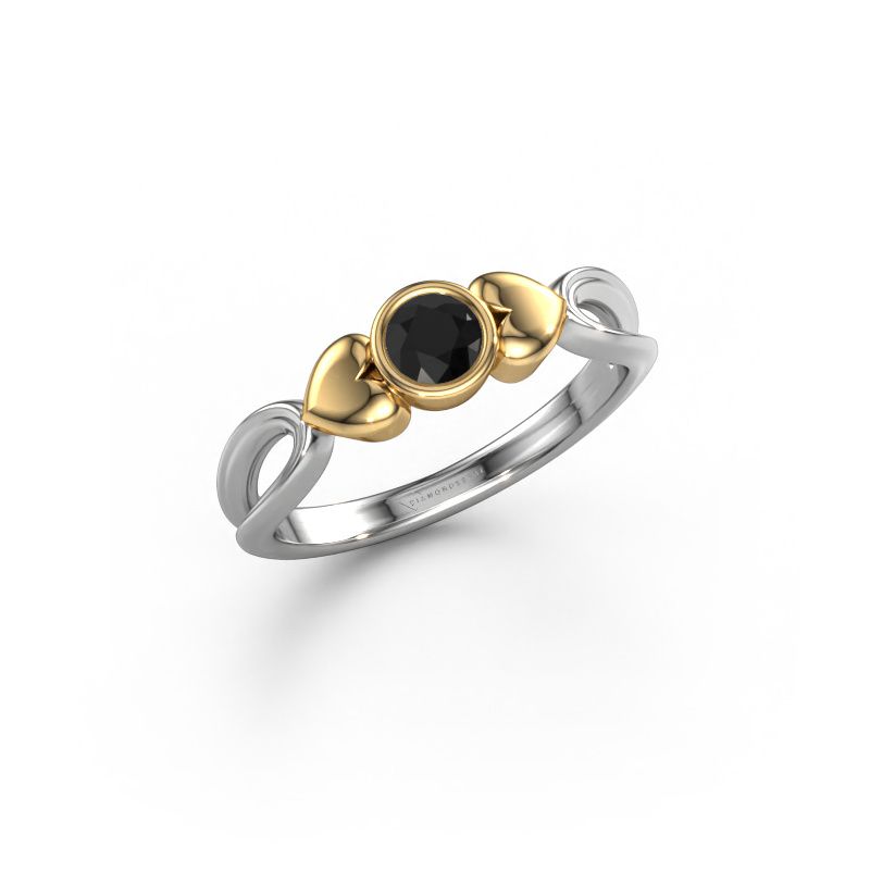 Ring Lorrine 585 Weißgold Schwarz Diamant 0.30 crt