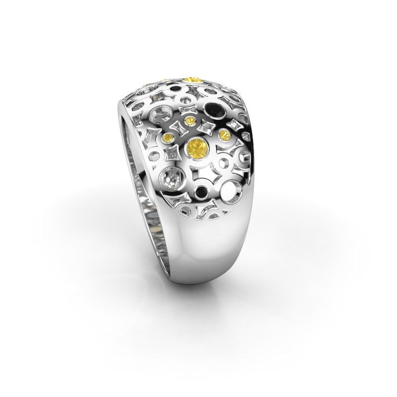 Image de Bague Jaylinn 2<br/>585 or blanc<br/>Saphir jaune 2.2 mm