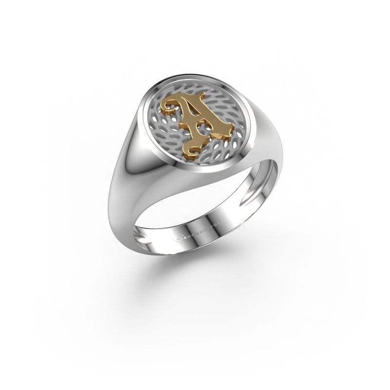 Bague pour homme Alexander 585 or blanc