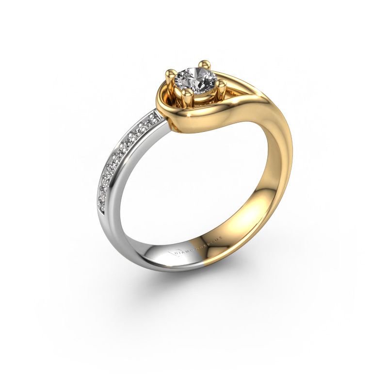 Ring Zara 585 gold zirconia 4 mm