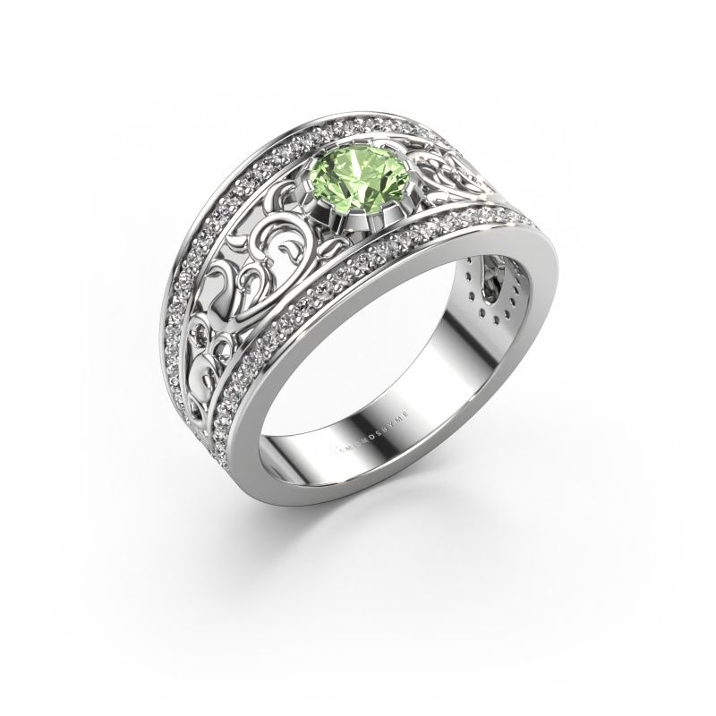Ring Marilee 950 Platin grüner Labor-Diamant 5 mm
