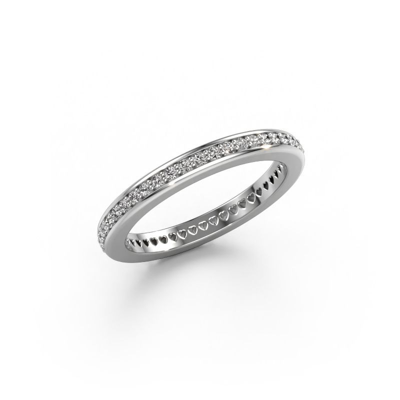 Stackable ring Elvire 2 585 white gold lab grown diamond 0.345 crt