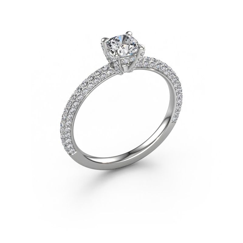 Engagement ring Saskia 2 CUS 950 platinum lab grown diamond 1.092 crt
