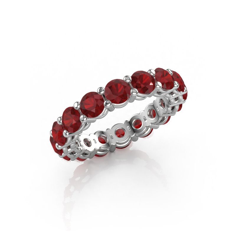 Stackable ring Michelle full 4.0 585 white gold ruby 4 mm