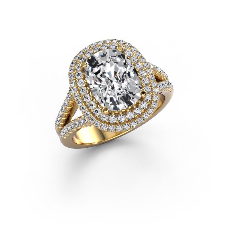 Engagement ring Elvie CSH 585 gold diamond 3.585 crt