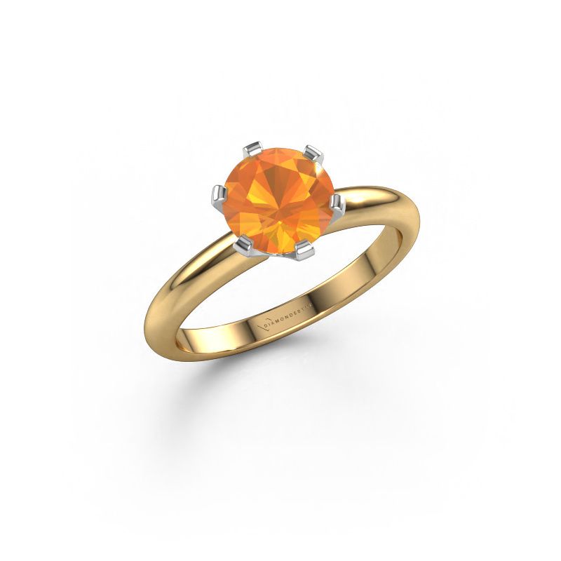 Engagement ring Tiffy 1 585 gold citrin 7 mm