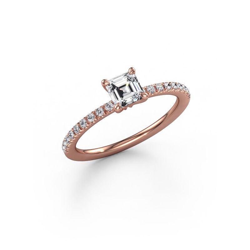 Verlobungsring Crystal ASSC 2 585 Roségold Lab-grown Diamant 0.680 crt