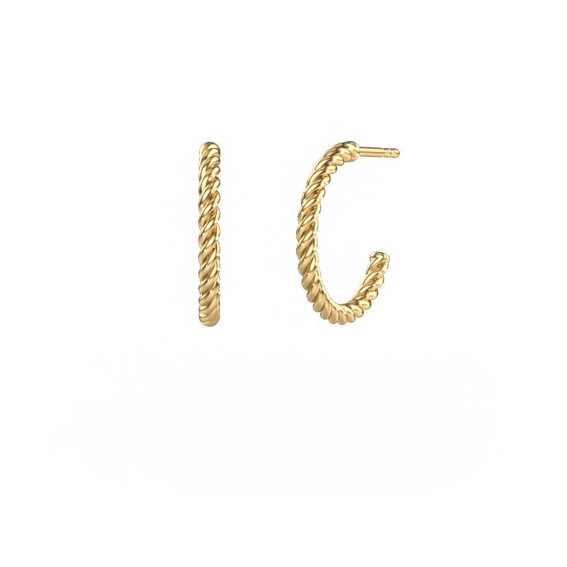 Oorstekers Terra 15mm 585 goud