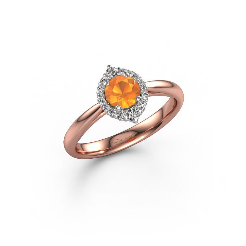 Engagement ring Tora 585 rose gold citrin 5 mm