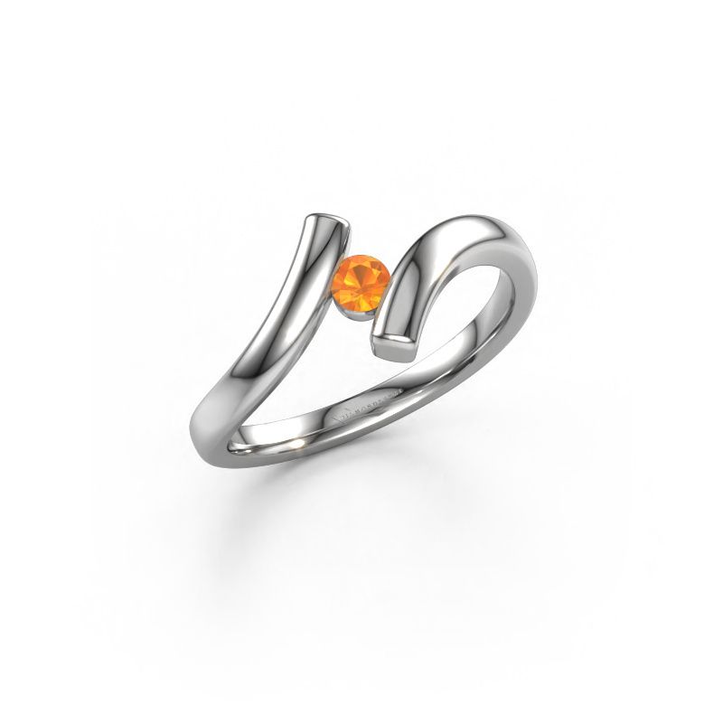 Bague Amy 585 or blanc citrine 4 mm