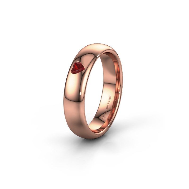 Image of Friendship ring WH0101L35BPHRT<br/>585 rose gold ±5x2 mm<br/>Ruby