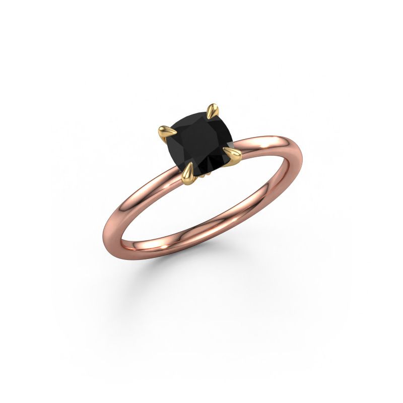 Verlobungsring Crystal CUS 1 585 Roségold Schwarz Diamant 1.15 crt