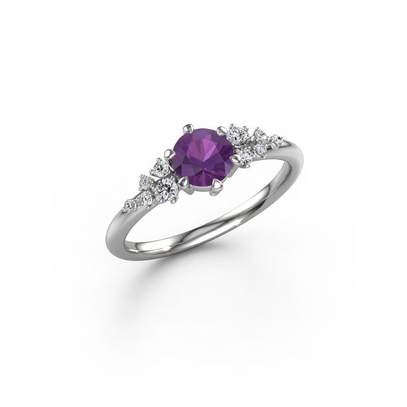 Ring Royce RND 585 white gold amethyst 5.5 mm