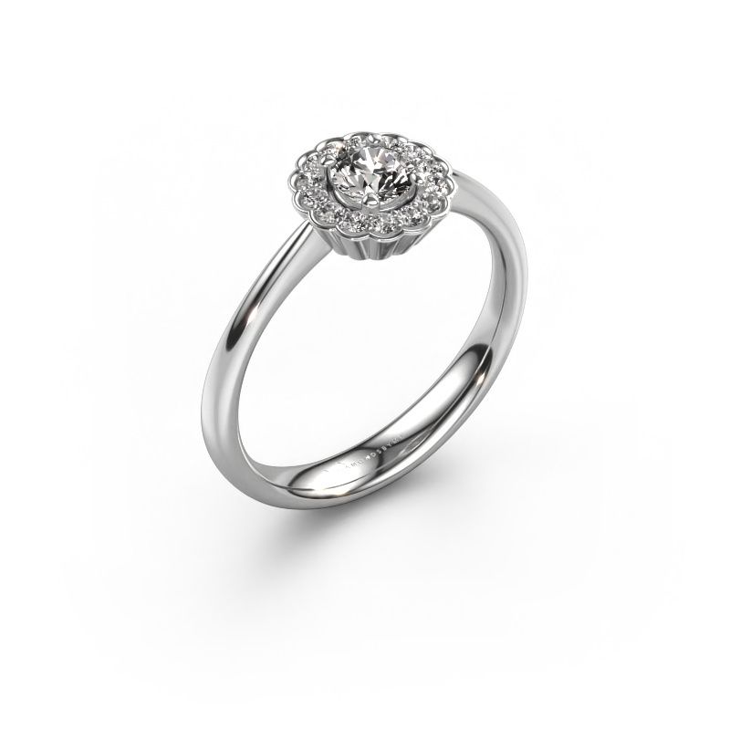 Verlovingsring Debi 585 witgoud zirkonia 4.2 mm