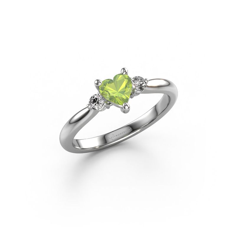 Verlobungsring Lieselot HRT 585 Weißgold Peridot 5 mm