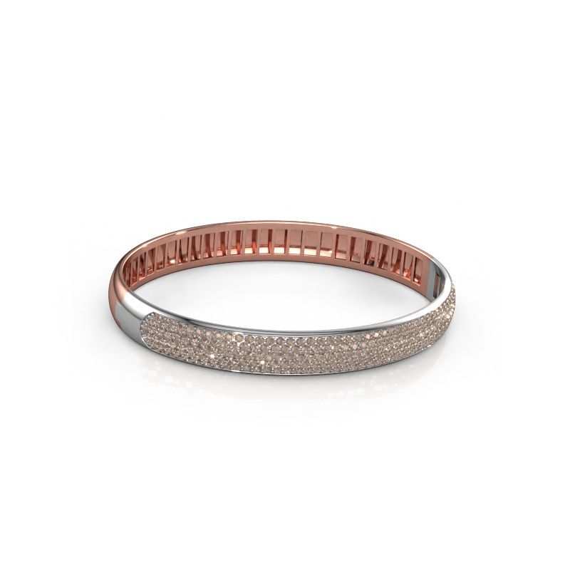 Bangle Emely 8mm 585 rose gold brown diamond 3.036 crt