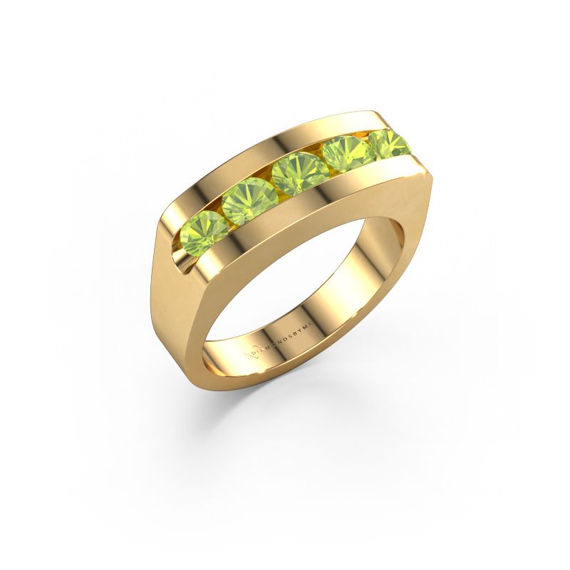 Men's ring Richard 585 gold peridot 4 mm