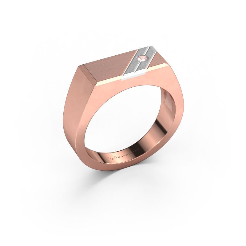 Bague pour homme Dree 5 585 or rose champagne morganite 2.4 mm