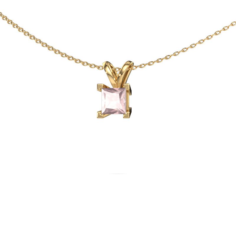 Pendant Ariane 585 gold morganite champagne 5 mm