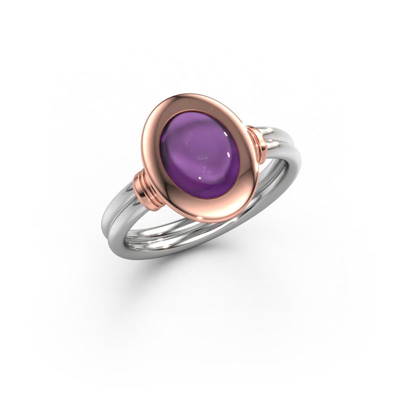 Ring Brittni 585 white gold amethyst 7x5 mm