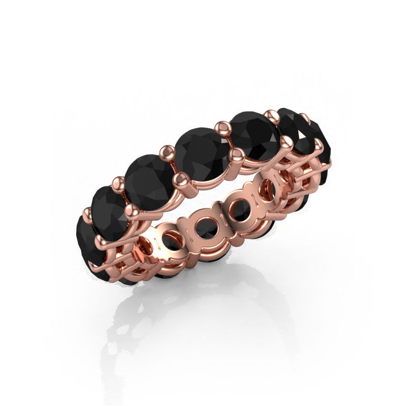 Aanschuifring Michelle full 5.0 585 rosé goud zwarte diamant 9.00 crt
