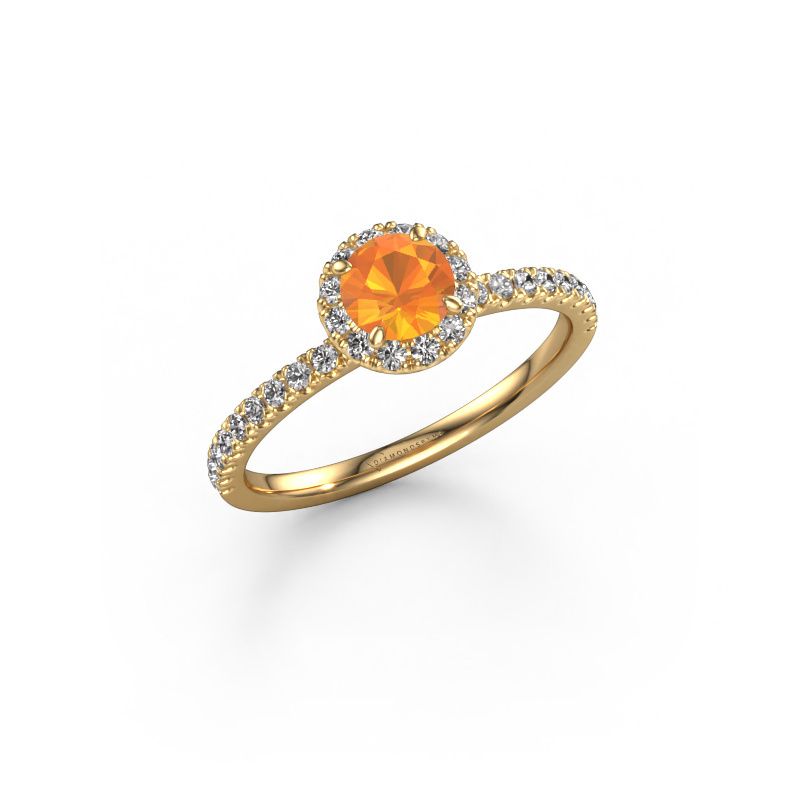 Engagement ring Miranda RND 585 gold citrin 6.5 mm
