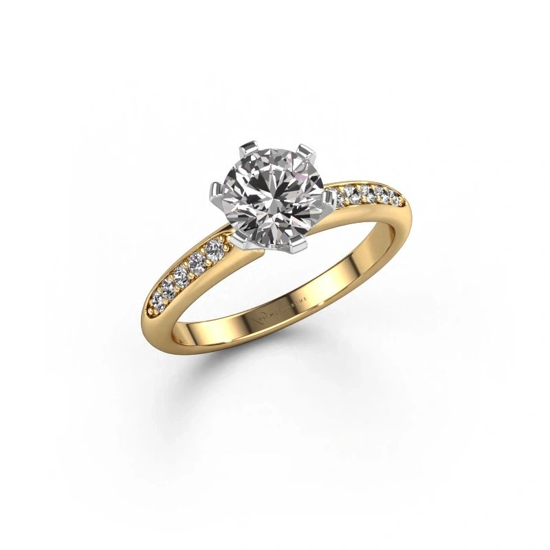 Verlovingsring Tiffy 2 585 goud diamant 1.00 crt