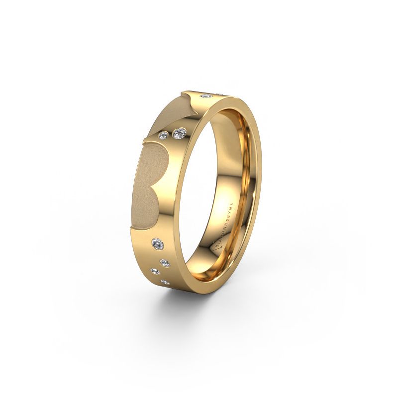 Wedding ring WH2114L25A 585 gold diamond ±5x1.7 mm