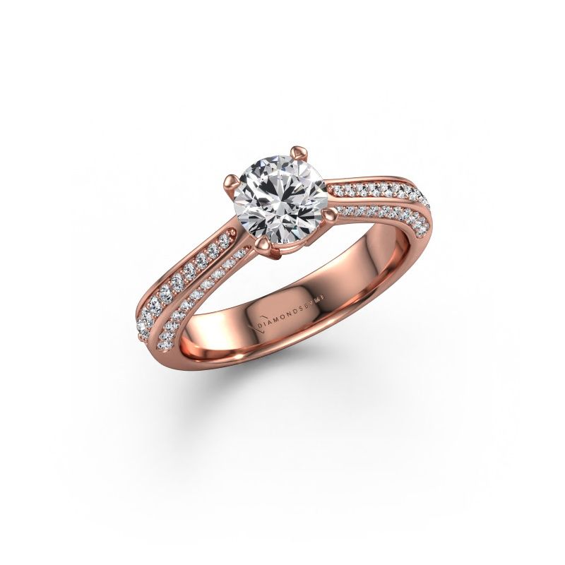Verlovingsring Ruby rnd 585 rosé goud lab-grown diamant 0.70 crt