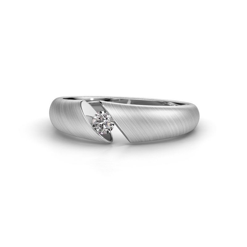 Image de Bague de fiançailles Hojalien 1<br/>950 platine<br/>Diamant 0.10 crt