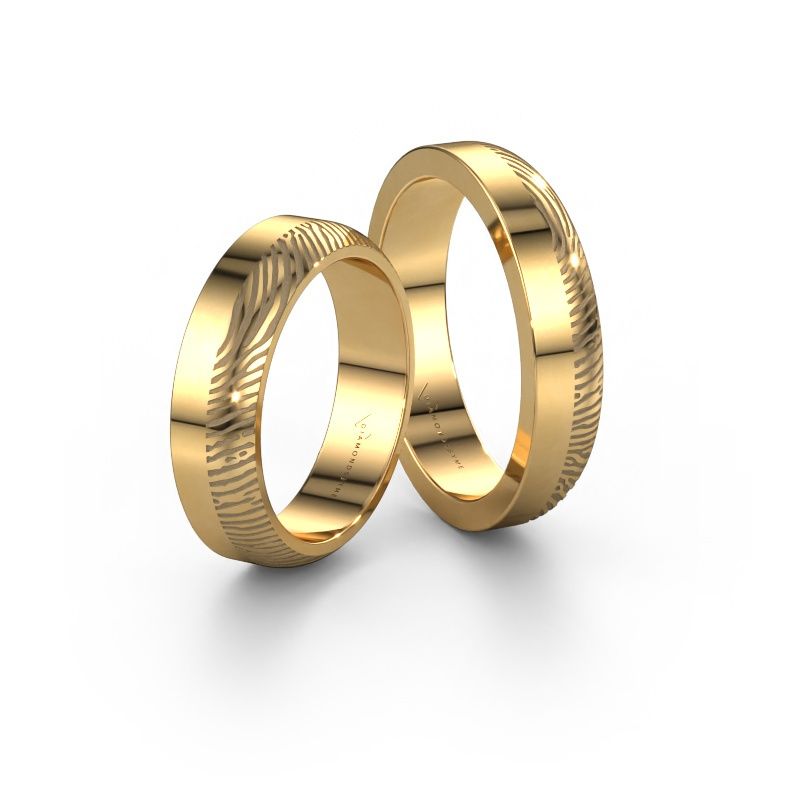 Alliances set WHR0424LM ±4x2 mm 14 Carat or jaune