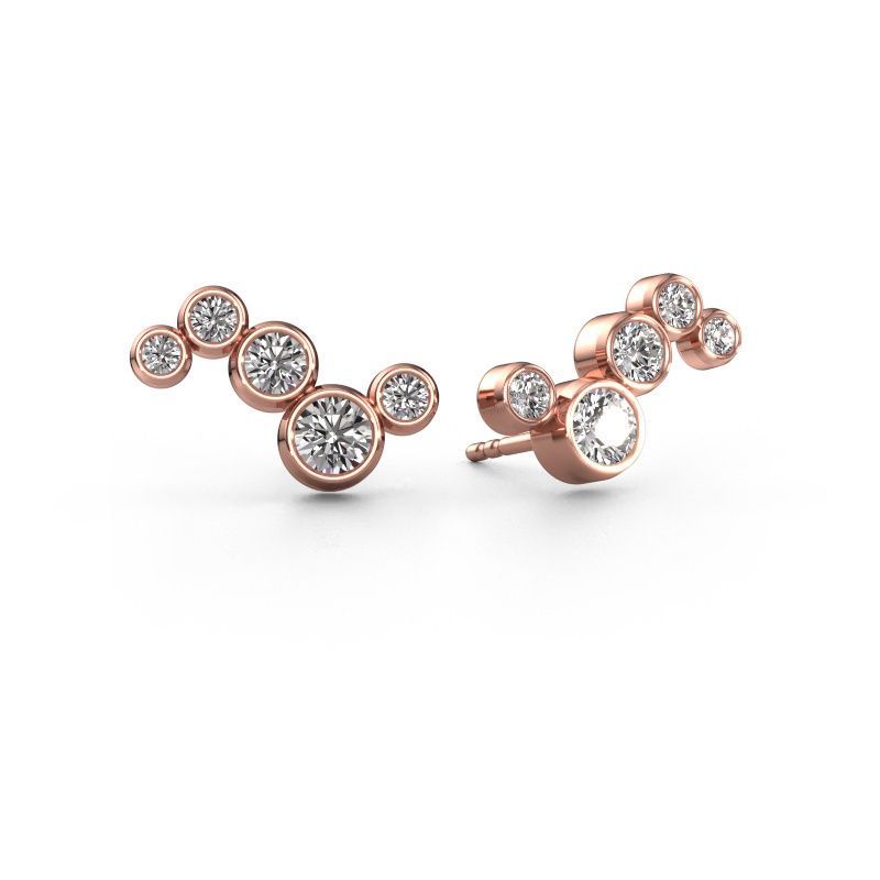 Earrings Ryan 585 rose gold lab-grown diamond 1.02 crt