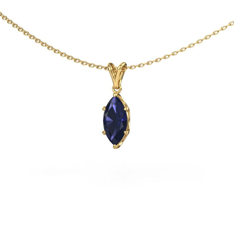 Pendant Sam MRQ 585 gold sapphire 10x5 mm