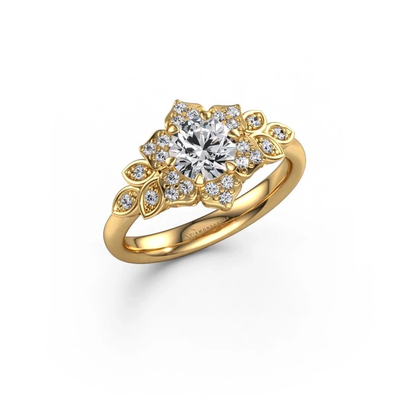 Engagement ring Tatjana 585 gold lab grown diamond 0.895 crt