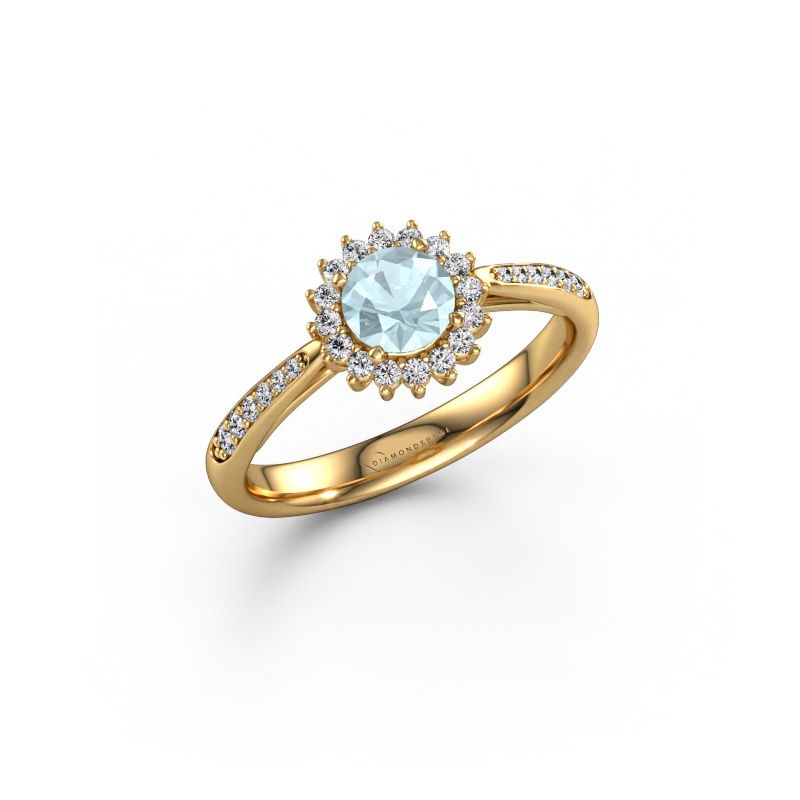 Engagement ring Tilly RND 2 express 585 gold aquamarine 5 mm