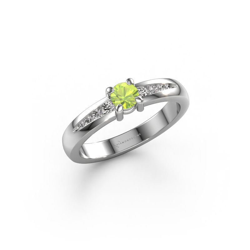 Verlobungsring Zohra 950 Platin Peridot 4 mm