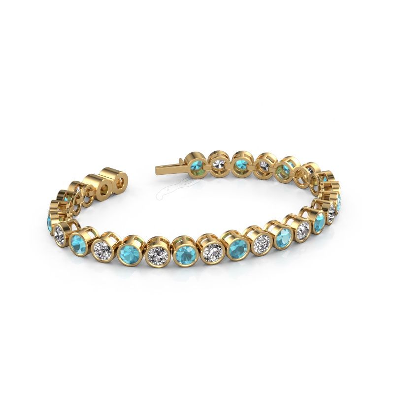 Tennis bracelet Allegra 5 mm 585 gold blue topaz 5 mm