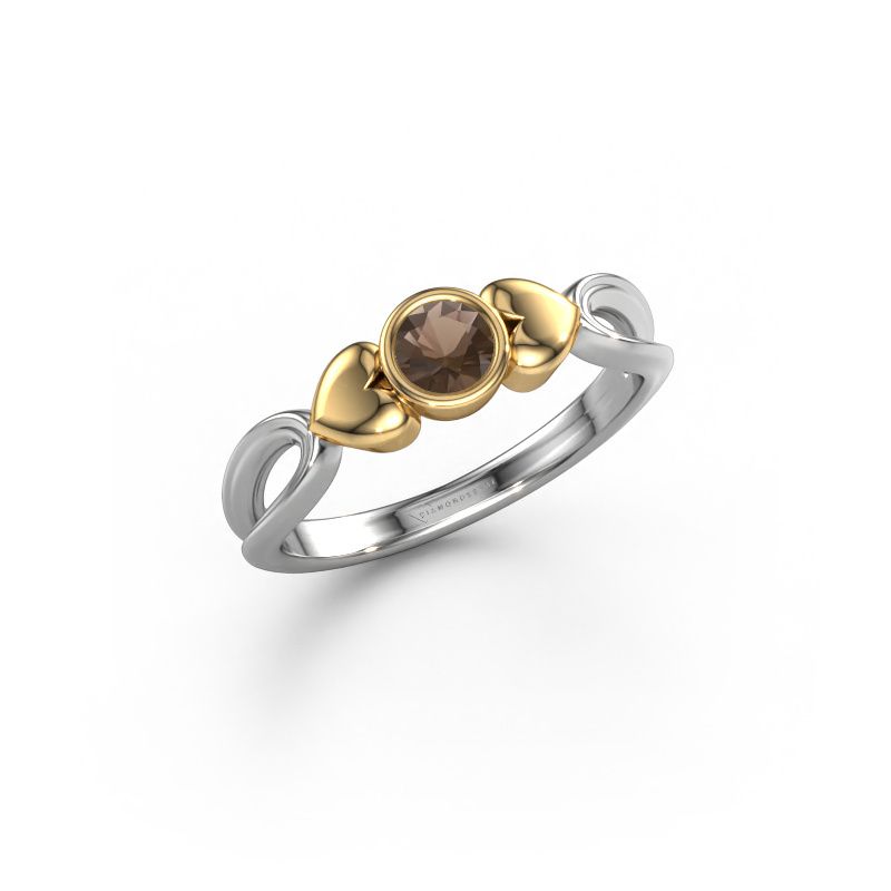 Ring Lorrine 585 Weißgold Rauchquarz 4 mm