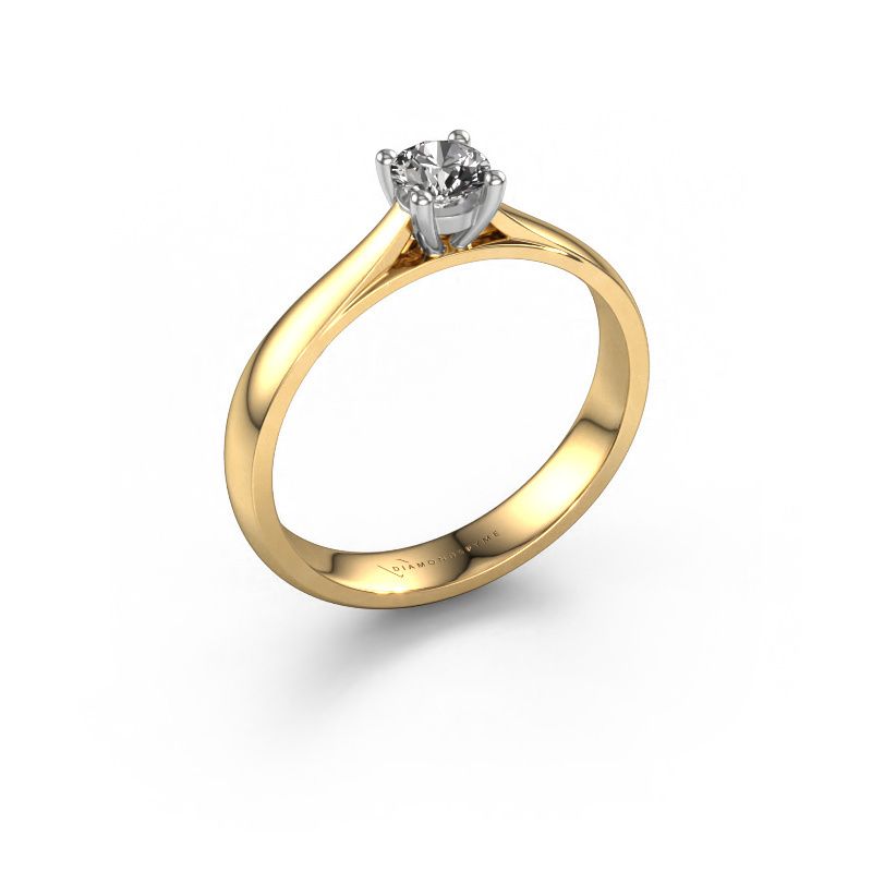 Engagement ring Sam 585 gold lab-grown diamond 0.08 crt
