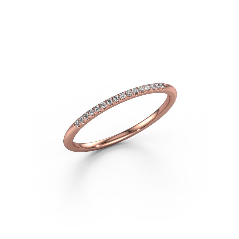 Stackable ring SR10B2H 585 rose gold diamond 0.08 crt